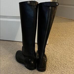 Frye Black Knee-High Riding Boots